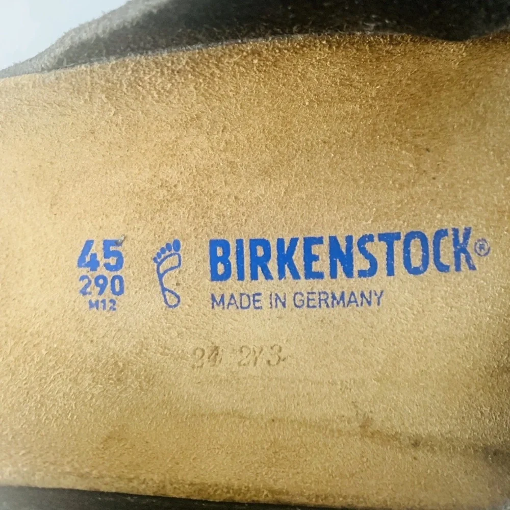 NWOB Birkenstock Arizona Brown Suede Double-Strap Slides Men Size 12 Outdoor